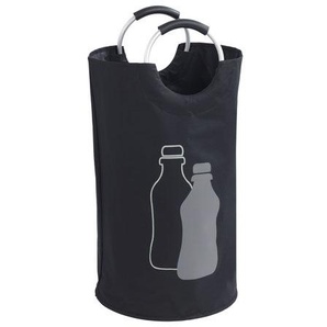 Flaschensammler WENKO Jumbo Wäschesammler schwarz (schwarz, grau) Flaschenträger und Flaschenregale Polyestergewebe, Multifunktionstasche, 69 Liter