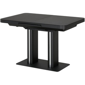 Esstisch ausziehbar - schwarz - 80 cm - 75,5 cm | Möbel Kraft