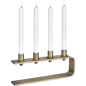 Lambert Kerzenhalter Kerzenständer Antares (1 St), Stabkerzenhalter aus Aluminium, Adventsleuchter, 4-flammig