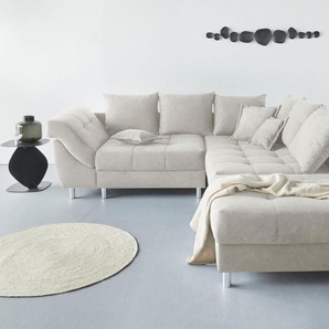 COLLECTION AB Polstergarnitur Joseli, (Spar-Set), Ecksofa und Hocker, Recamiere links oder rechts montierbar