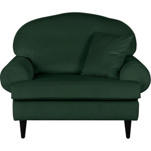 Sessel HOME AFFAIRE Vitreux Gr. Samtoptik, B/H/T: 117 cm x 95 cm x 100 cm, grün (dunkelgrün) Einzelsessel Sessel auch in Bouclé-Bezug, BTH: 11710095 cm