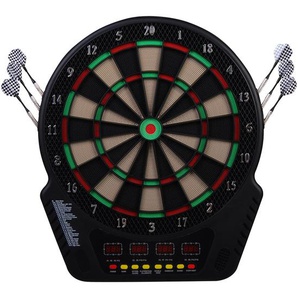 HOMCOM Elektronische Dartscheibe Dartboard Dart-set mit 6 Darts 24 Dartköpfe 27 Spiele und 243 Trefferoptionen für 16 Spieler mehrfarbig 44L x 51,5B x 3,2T cm
