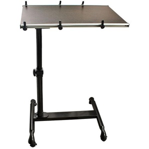 FBT07N-BR Pflegetisch Notebooktisch mit Stopper Betttisch Laptoptisch Beistelltisch Sofatisch mit Rollen höhenverstellbar braun