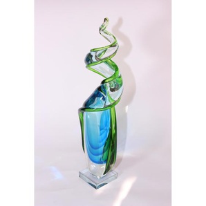 Glasskulptur Geysir Statue Kunstobjekt Kristallglas Handarbeit Höhe 50cm Unikat