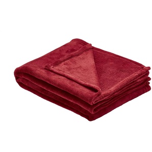 HOME STORY Coralfleecedecke  Emely ¦ rot ¦ 100% Polyester, Synthetik, Polyester ¦ Maße (cm): B: 130