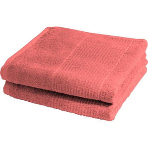 Badetuch FLEURESSE 2828 Handtücher Gr. B/L: 90 cm x 200 cm (1 St.), rot (rot, hellrot) Handtücher Badetücher hochwertig und unifarben