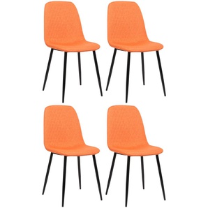 4er Set Stühle Giverny Stoff orange