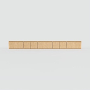 Lowboard Eiche - Designer-TV-Board: Türen in Eiche - Hochwertige Materialien - 375 x 41 x 34 cm, Komplett anpassbar