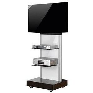 VCM my media TV-Ständer mit Rollen Pro-Stand XL schwarz, silber, weiß, schwarzglas