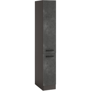 HELD MÖBEL Apothekerschrank Tulsa, 30 cm breit, 200 hoch, mit 2 Auszügen, schwarzer Metallgriff, hochwertige MDF Front B/H/T: x 60 grau Apothekerschränke Küchenschränke Schränke