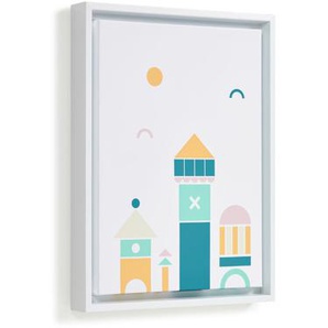 Kave Home - Bild Julisa Denkmäler mehrfarbig 30 x 40 cm
