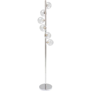 Kare-Design Stehleuchte Scala Balls , Silber , Glas , 160.5 cm , Innenbeleuchtung, Stehlampen