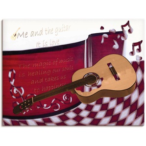 Artland Wandbild Die Gitarre und Ich, Instrumente (1 St), als Alubild, Leinwandbild, Wandaufkleber oder Poster in versch. Größen