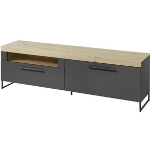 TV-Unterteil Loft-Two in Lack Laminat graphit supermatt