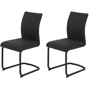 Polsterschwingstuhl 2er-Set ¦ grau