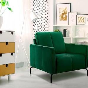 Sessel INOSIGN Xeen Gr. Samtoptik, B/H/T: 85 cm x 85 cm x 85 cm, grün (dunkelgrün) Einzelsessel Sessel