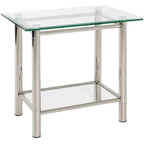 Glastisch aus Stahl und Sicherheitsglas modern