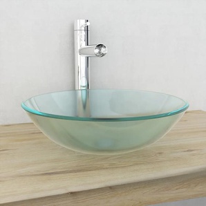 Waschbecken Hartglas 42 cm Mattiert