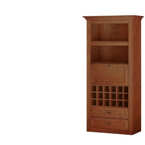 maison bleue Barschrank mit Weinregal  Petit Chalet - braun - 93 cm - 190 cm - 44 cm | Möbel Kraft