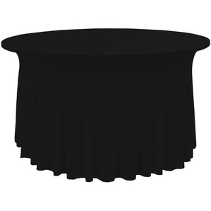 2 Stück Stretch-Tischdecken mit Rand Schwarz 180 x 74 cm