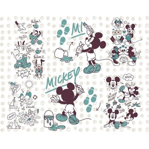 Komar Fototapete Mickey and Friends, glatt, Comic, mehrfarbig, (Packung)