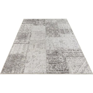 Teppich Denain, ELLE DECORATION, rechteckig, Höhe: 4 mm, Flachgewebe, Vintage Patchwork, hochwertiger Materialmix, Robust