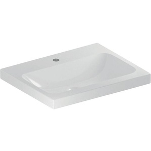 Aufsatzwaschbecken GEBERIT iCon Light Waschtische weiß Waschbecken 60x48cm mit HL, ohne ÜL, weiß, Unterseite geschliffen
