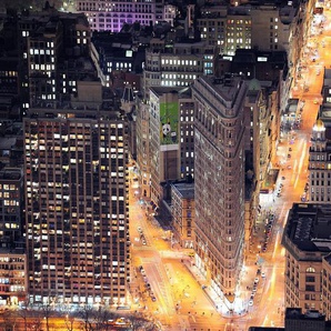 Papermoon Fototapete NEW YORK-BROOKLYN BRIDGE MANHATTAN SKYLINE TIMES SQUARE