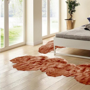 Bettumrandung Valeria my home, Höhe 60 mm, Kunstfell, Teppiche fürs Schlafzimmer, Ankleidezimmer, Wolken-Form