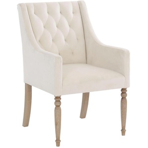 4-Fußstuhl HOME AFFAIRE Tide Stühle Gr. Velvet, beige (creme) 4-Fuß-Stühle Stühle mit schöner Polsterung und massiven Birkenholzbeinen
