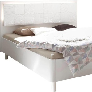 Bett LC Miro Betten Gr. Liegefläche B/L: 180 cm x 200 cm, kein Härtegrad, weiß (weiß, weiß) Bettgestell Doppelbetten Betten
