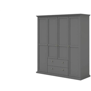 Drehtürenschrank - grau - 182 cm - 201 cm - 61 cm | Möbel Kraft