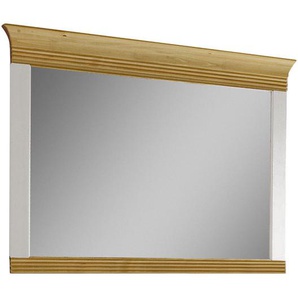 Carryhome Wandspiegel , Weiß, Kiefer , Holz , Kiefer , massiv , rechteckig , 101.3x88x4.5 cm , Schlafzimmer, Spiegel, Wandspiegel