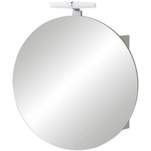 Spiegelschrank Skandi Stil in rund LED Beleuchtung
