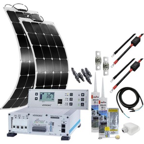 OFFGRIDTEC Solaranlage mTriple Flex S 2 x 120W Solarmodul 30/20/250 Votronic Triple Charger Solarmodule mit 5747 VPC Jupiter Kombipanel, für Wohnmobile schwarz Solartechnik