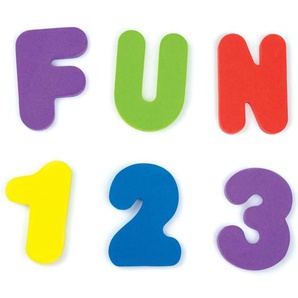 Munchkin Badespielzeug Buchstaben und Zahlen 36 Stk. Mehrfarbig