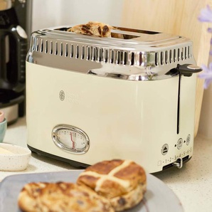 Russell Hobbs Toaster Retro Vintage Cremeweiß 1300 W