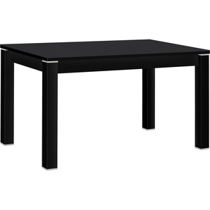 Esstisch MAJA MÖBEL SHINO Tische Gr. B/H/T: 180,3 cm x 77,2 cm x 90,3 cm, schwarz (schwarz matt, schwarzglas, schwarzglas) Esstische rechteckig