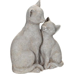 Dekofigur HOME AFFAIRE Katze mit Kätzchen Dekofiguren grau Figuren Skulpturen Dekofiguren Höhe 21 cm