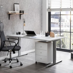Elektrisch höhenverstellbarer Schreibtisch »Office 1600« - grau - Holz -