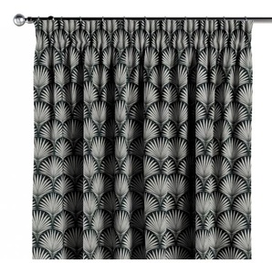 Vorhang mit Kräuselband, Kollektion  SALE, grau-schwarz