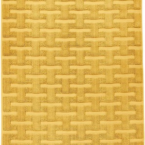 Badematte Delia done.®, Höhe 10 mm, rutschhemmend beschichtet, fußbodenheizungsgeeignet, Baumwolle, rechteckig, Badteppich, Uni-Farben, Hoch-Tief Effekt, reine Baumwolle, waschbar