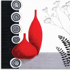 Artland Wandbild Rote Vasen, Vasen & Töpfe (1 St), als Alubild, Leinwandbild, Wandaufkleber oder Poster in versch. Größen