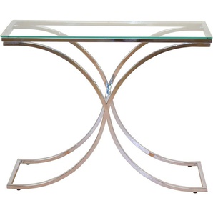 Konsolentisch HOME AFFAIRE Tische Gr. B/H/T: 100 cm x 75 cm x 35 cm, silberfarben Wandtische Konsolentische Tisch mit Sicherheitsglasplatte