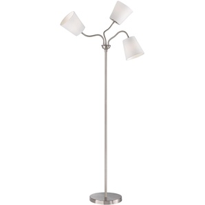 Stehlampe TRIO LEUCHTEN WINDU Leuchten Gr. 3 flammig, Höhe: 140 cm, weiß (nickelfarben, weiß) Standleuchte Stehleuchten Lampen
