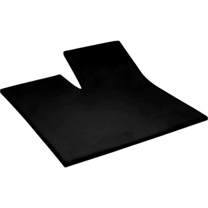 Spannbettlaken CINDERELLA Satin Split Bettlaken B/L: 180 cm x 200 cm (1 St.), Satin, 15 cm, schwarz Bettlaken Betttücher Laken für Topper