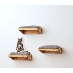 animal-design Wandliege FLAME Katzen-liege Holz Wandmontage rustikal Mulde Kletterwand