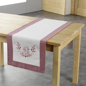 Tischläufer, Polyester, Rosa/Weiß, 40 x 140 cm - Douceur dintérieur