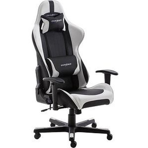 DXRacer Gaming Stuhl F-Serie, OH-FD32-NW weiß, schwarz, schwarz Kunstleder