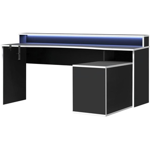 Gamingtisch - schwarz - 200 cm - 91,1 cm - 125,4 cm | Möbel Kraft